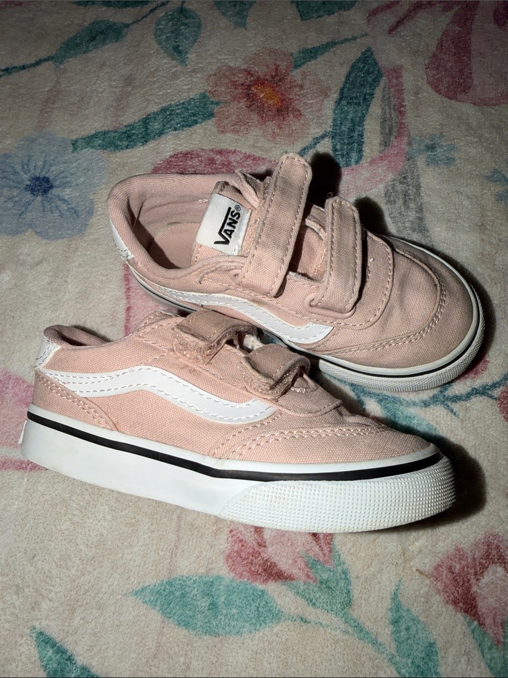 Vans Kids Pink Old Skool Velcro Casual Sneakers